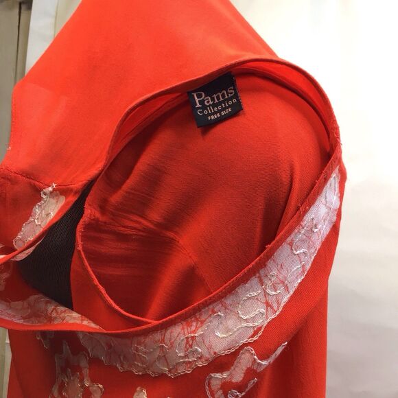 Red Dress, Free Size, Midi,W/Design, Soft,Pam’s Collection,Whimsy - Picture 6 of 6